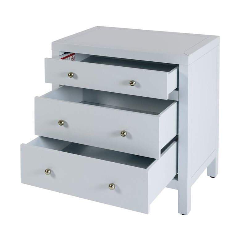 Butler Specialty Nora 25 in. W Rectangular Wood 3 Drawer Nightstand, Light Blue image number 3