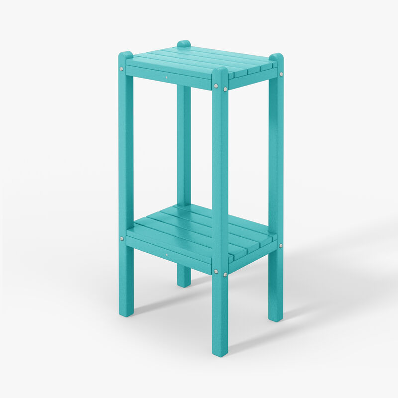 WestinTrends 36" Outdoor Adirondack HDPE 2-Tier Patio Side Table