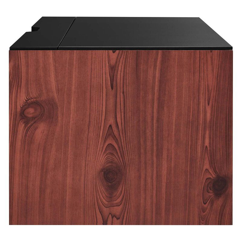 Modway EEI-6207-BLK-CHE Kinetic 49" Wall-Mount Office Desk, Black Cherry image number 1