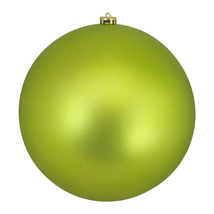 Matte Kiwi Green Shatterproof Christmas Ball Ornament 10" (250mm)