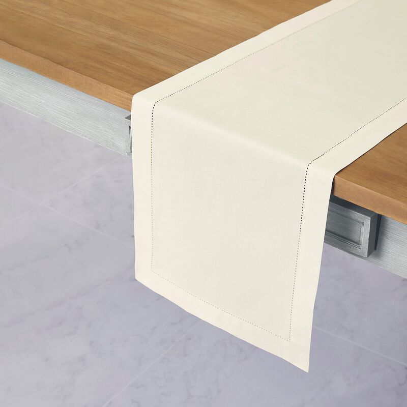 Christmas Cotton Linen Hemstitch Table Runner, Solino Home