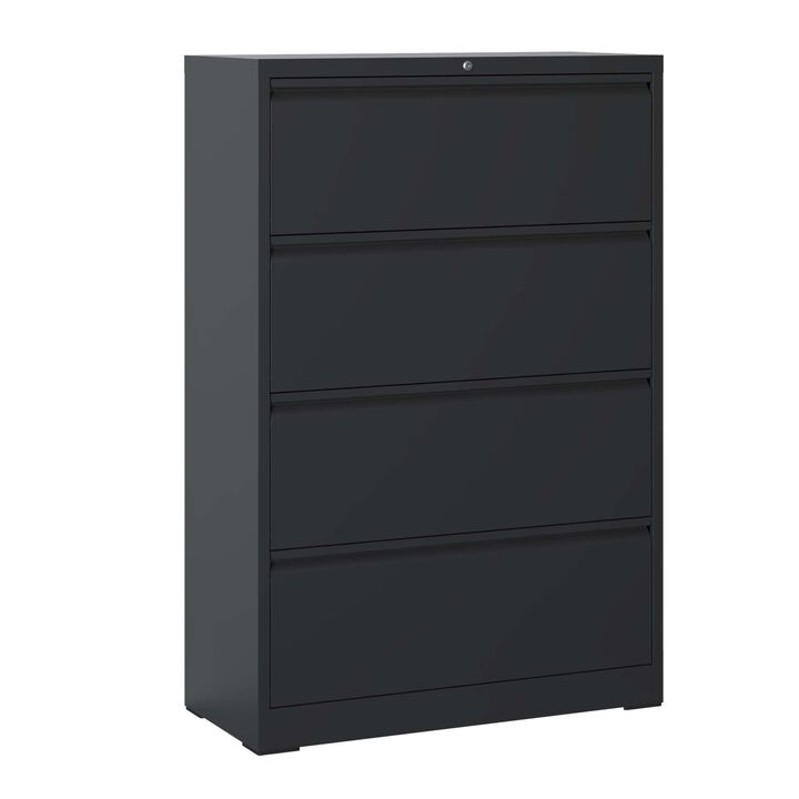 GOODSILO Stylish 4-Drawer Lateral File Cabinet for Modern Home Office Organization and Storage Solutions
