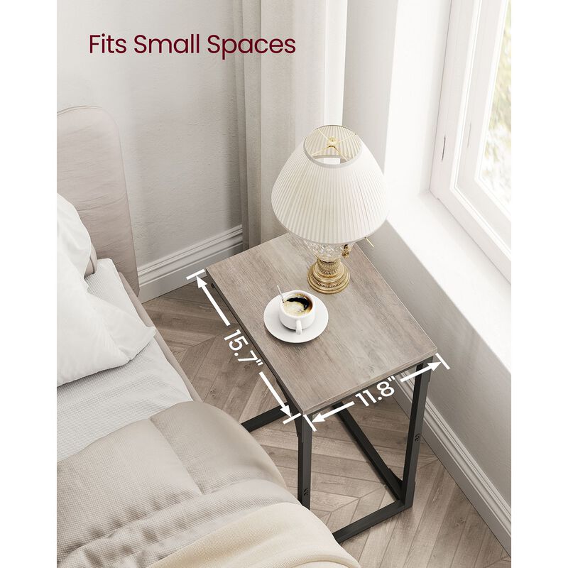 C-Shaped End Table Modern and Space-Saving Design for Easy Access (Set of 2)