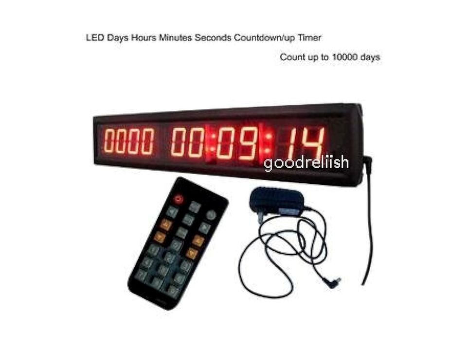 Red Color LED Digital Day Countdown Wall Clock 8 Inch Home Decor