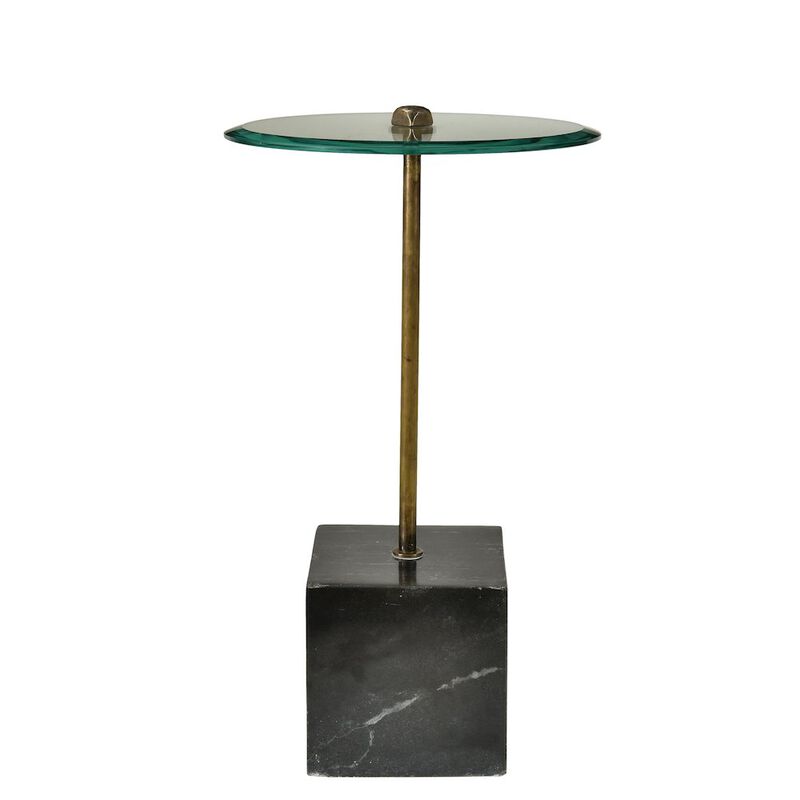 Modern Orlando Agua Glass Top Occasional Table