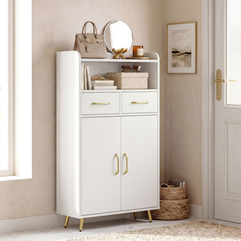 Bathroom Storage Cabinet with 2 Drawers and 2 Doors image number 4