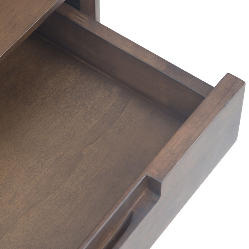 Banting SOLID HARDWOOD and Metal 54 inch Wide Industrial Wide Console Table in Walnut Brown