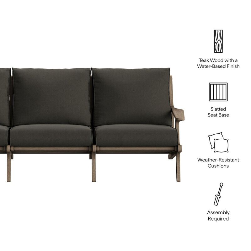 Saratoga Outdoor Patio Teak Sofa image number 1