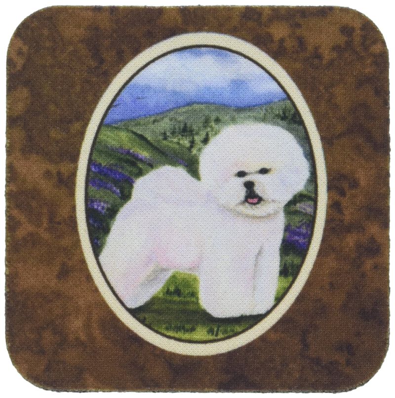 Caroline's Treasures SS8025FC Bichon Frise Foam Coasters (Set of 4), 3.5 H x 3.5 W, Multicolor image number 0