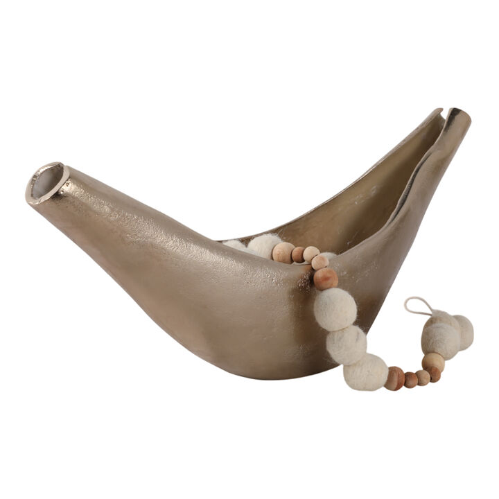 V-Shaped Metal Bowl