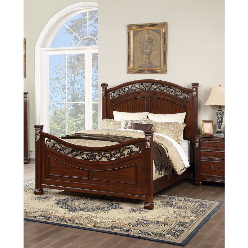 Simple Relax Wooden Queen Bed In Walnut image number 4