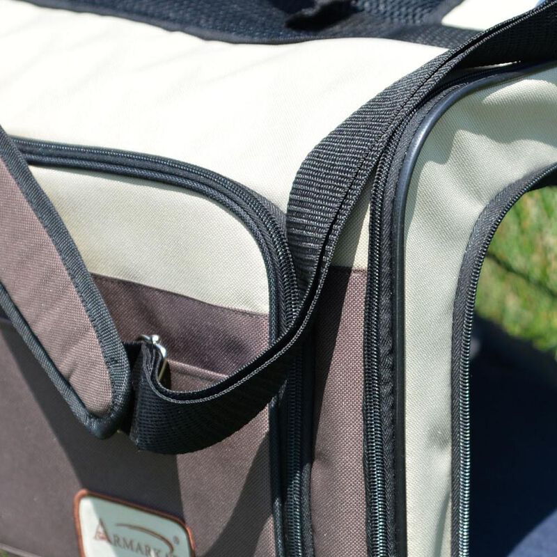 Armarkat Pet Carrier, Beige & Chocolate