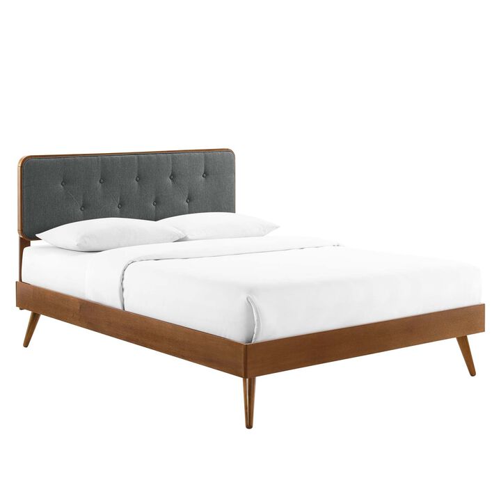 Modway - Bridgette Full Wood Platform Bed with Splayed Legs