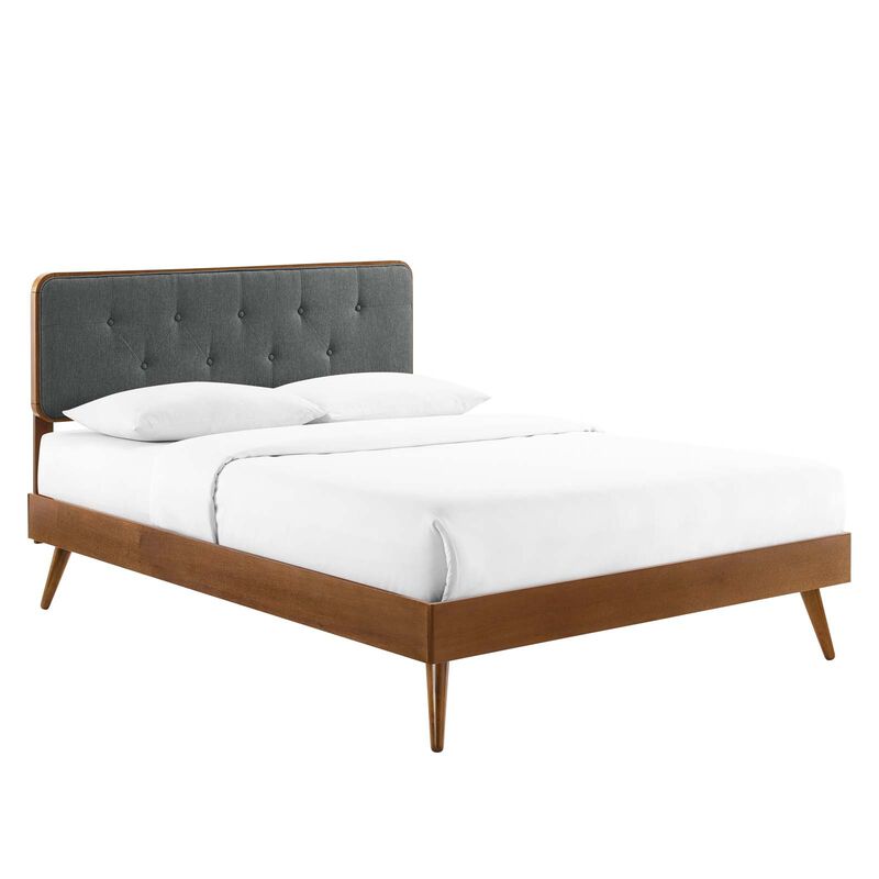 Modway - Bridgette Full Wood Platform Bed with Splayed Legs image number 0