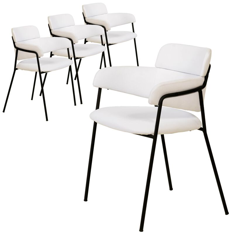 LeisureMod Axis Collection Modern Dining Chair - Set of 4