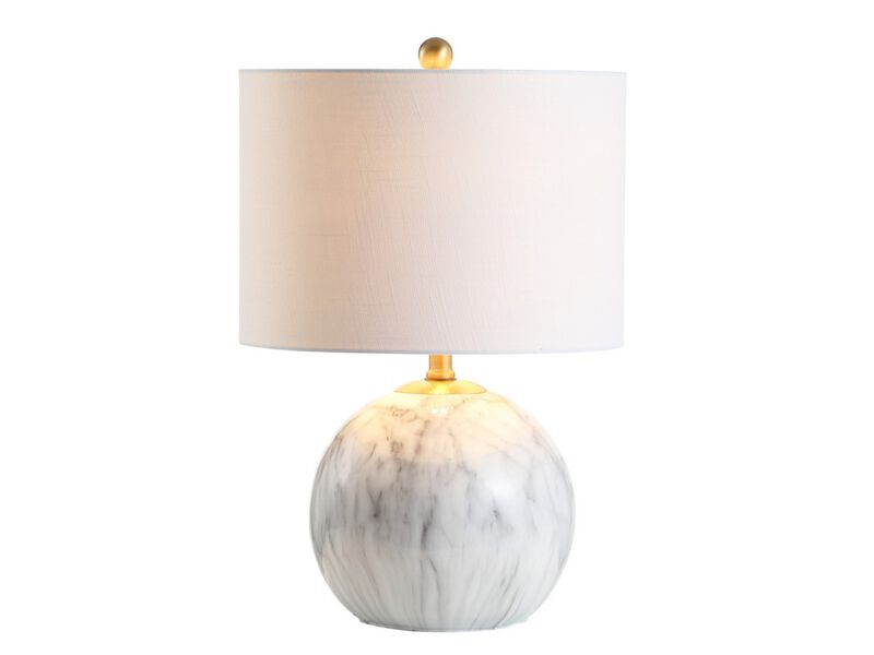Luna Faux Marble Resin LED Table Lamp