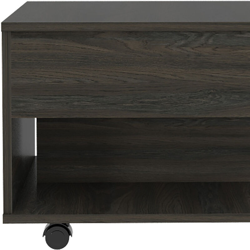 Hivvago 22 Inch Carbon Espresso Manufactured Wood Rectangular Coffee Table With Drawer