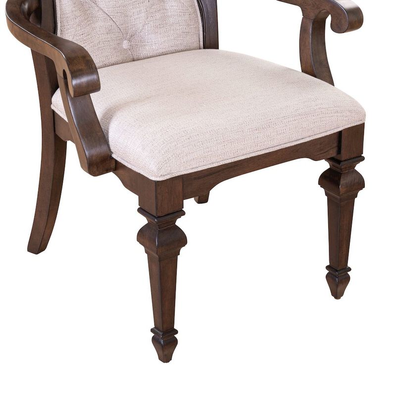 Liberty Furniture Providence Park Uph Arm Chair for Dining Room - Set of 2 - Chateau Brown image number 6
