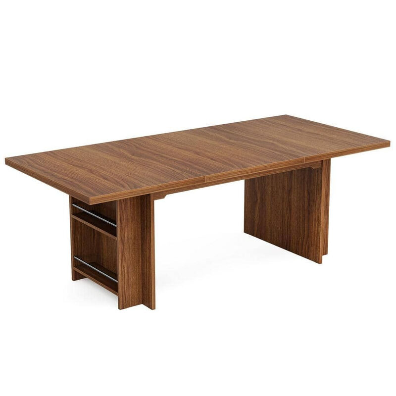 Tribesigns 63" Farmhouse Dining Table Wooden Kitchen Table image number 2