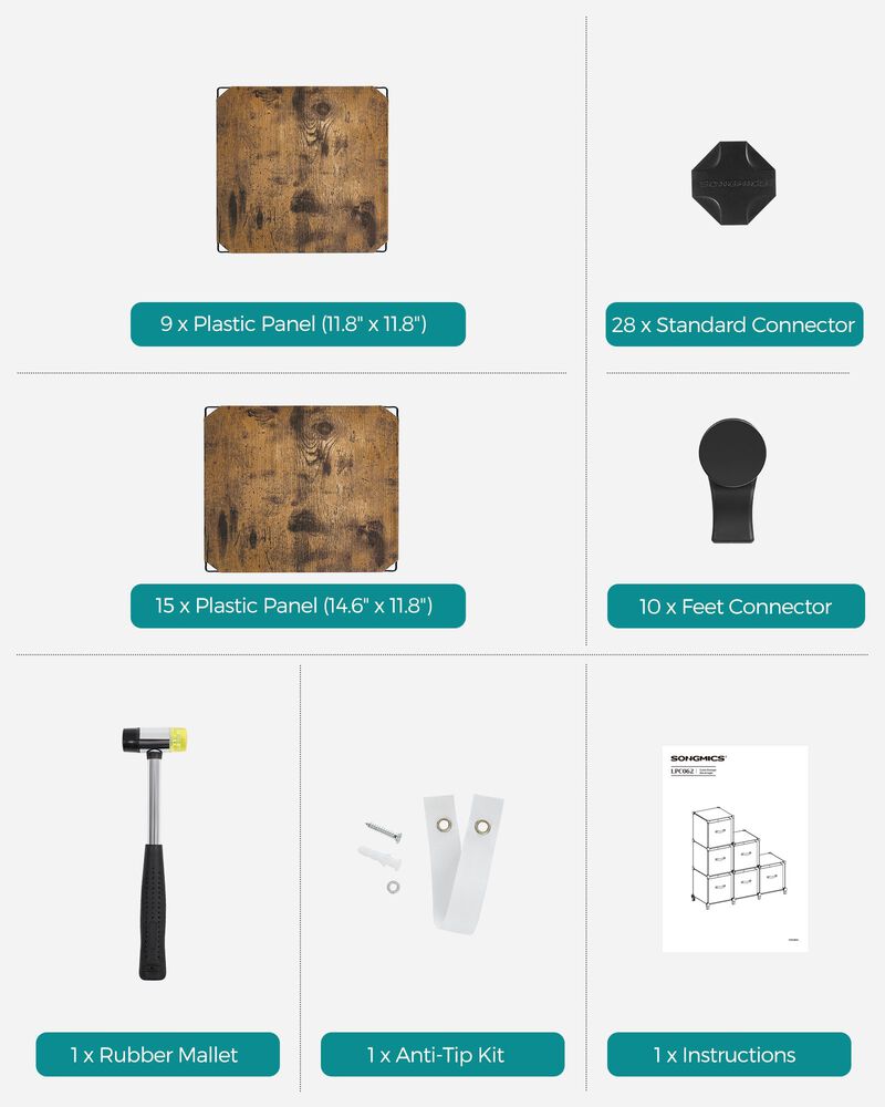 Storage Cube Organizer, DIY Closet Cabinet Chests Space-Saving