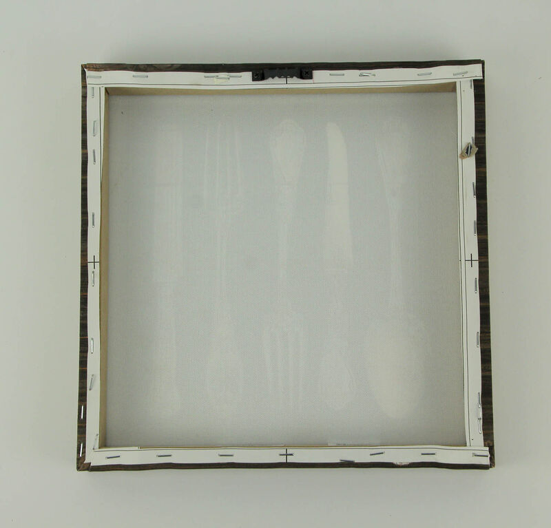 Vintage Finish Wood Look Antique Silverware Canvas Wall Prints 2 Piece Set image number 2