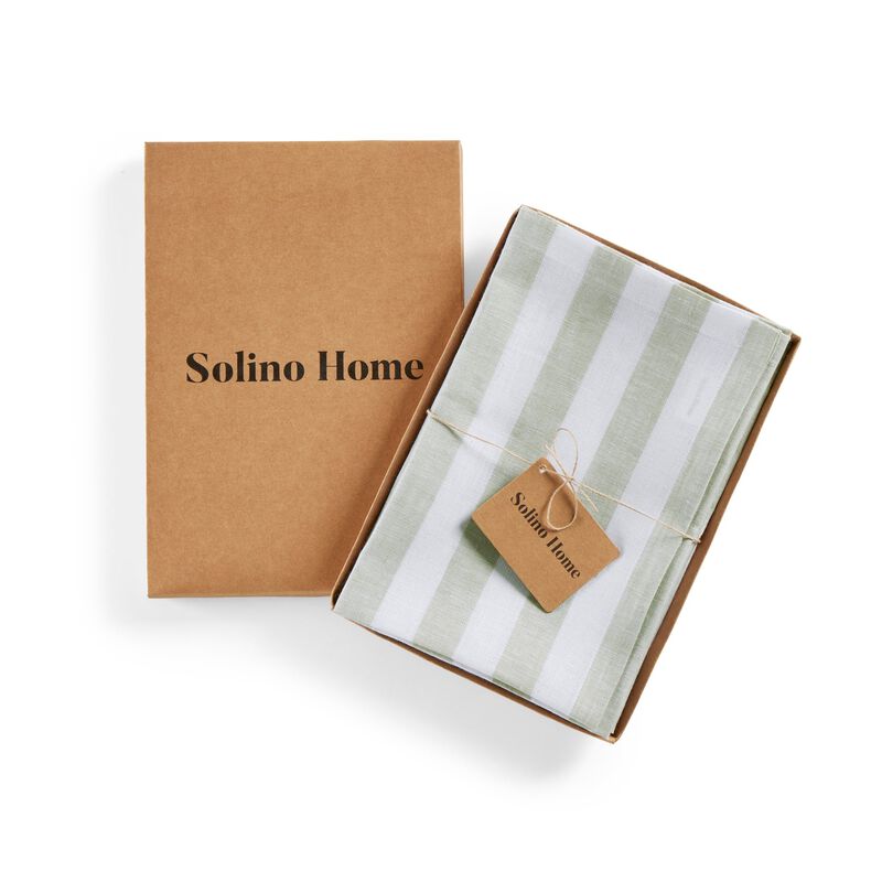 Linen Dinner Napkins - Sorrento Stripe image number 3