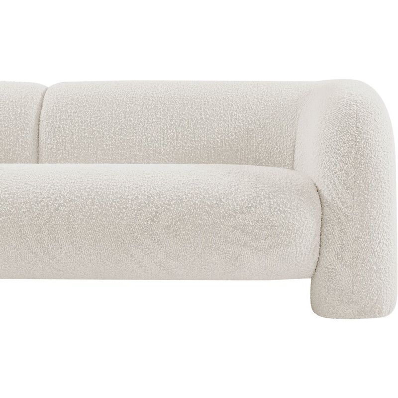 Meridian Furniture Emory Cream Boucle Fabric Sofa