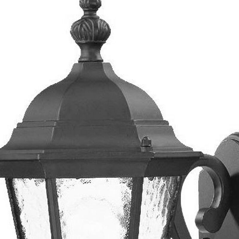 Homezia One Light Matte Black Carousel Lantern Wall Light