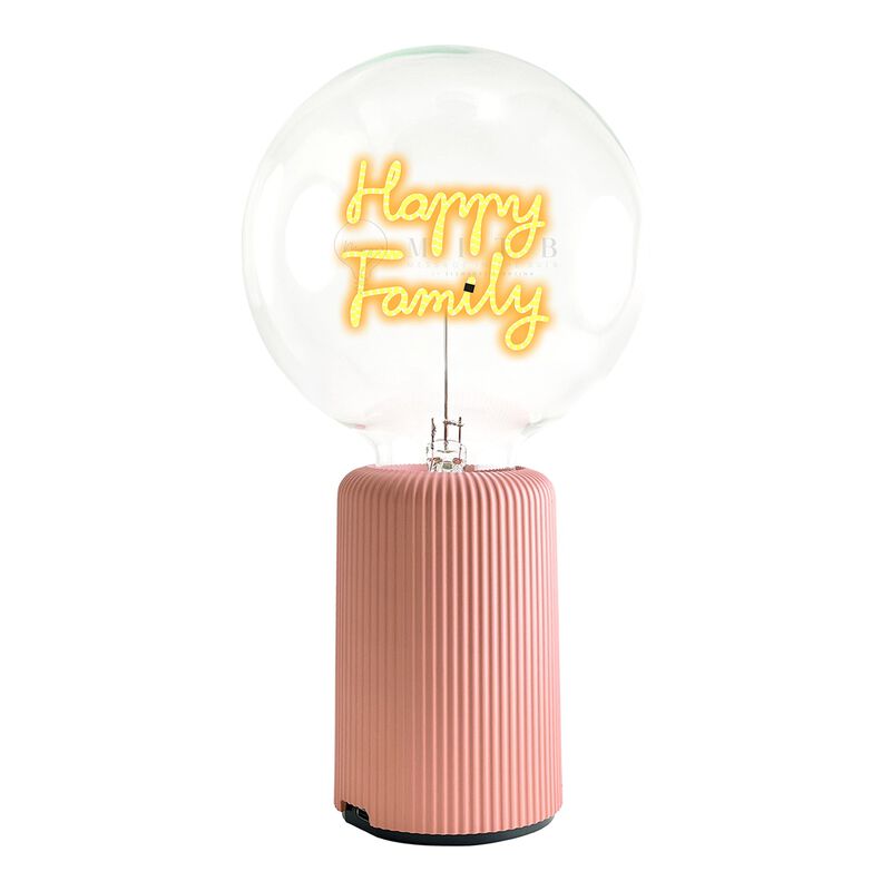 Bulb HAPPY FAMILY Amber with Base Table Lamp PORTABLE Pop image number 0