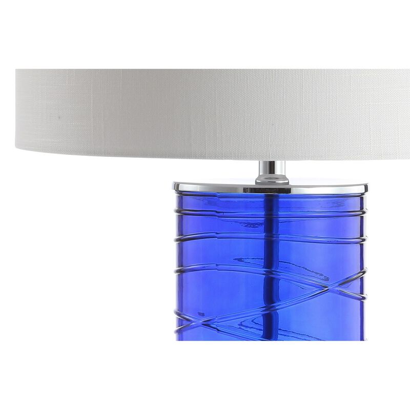 Cole Modern Fused Glass Cylinder LED Table Lamp (Set of 2)