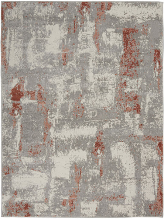 Elation ETN06 Gray/Brick 4' x 6' Rug