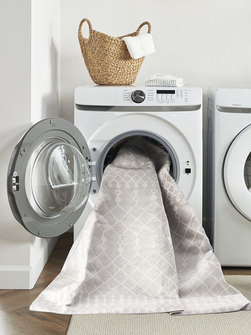 Astra Machine Washable ASW10 Gray 3'3" x 5' Rug