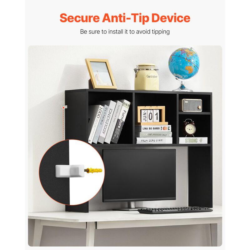 Compact Desktop Bookshelf with Display Shelf and Stable Non-Slip Feet image number 4
