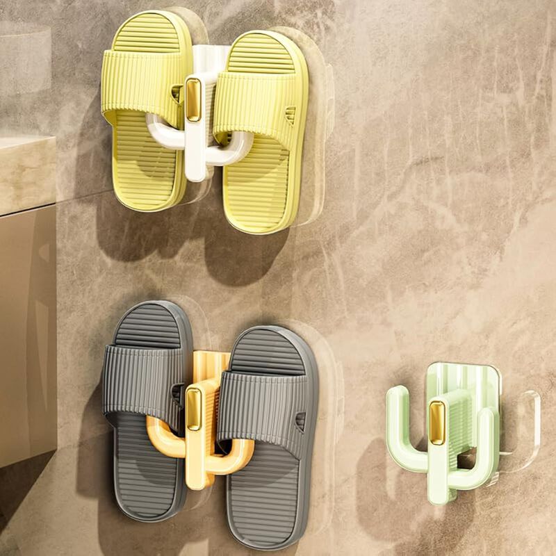Shoe Organizer White 4 Pack Wall Mounted Rack Hanging Shelf image number 3