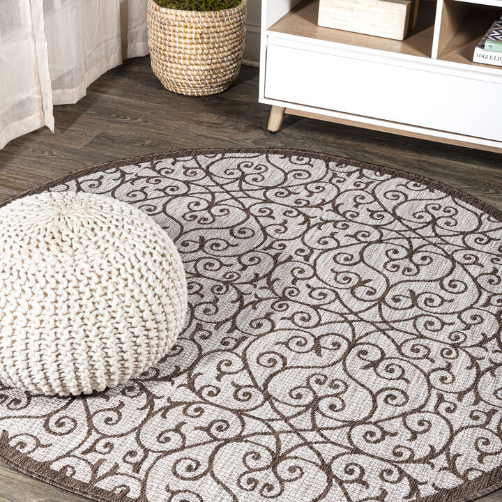Madrid Vintage Filigree Textured Weave Area Rug