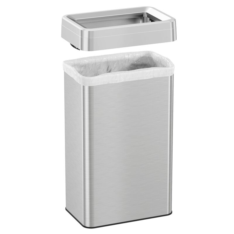 iTouchless 18 Gallon / 68 Liter Rectangular Open Top Trash Can