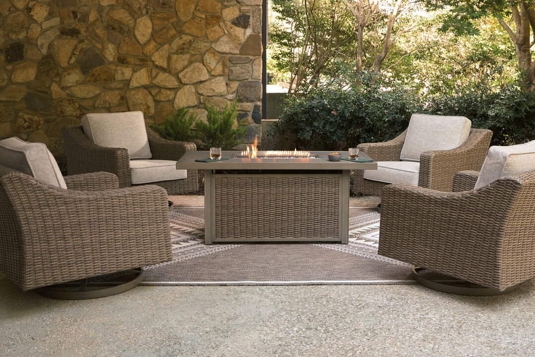 Revare Beach Outdoor Swivel Lounge Chair