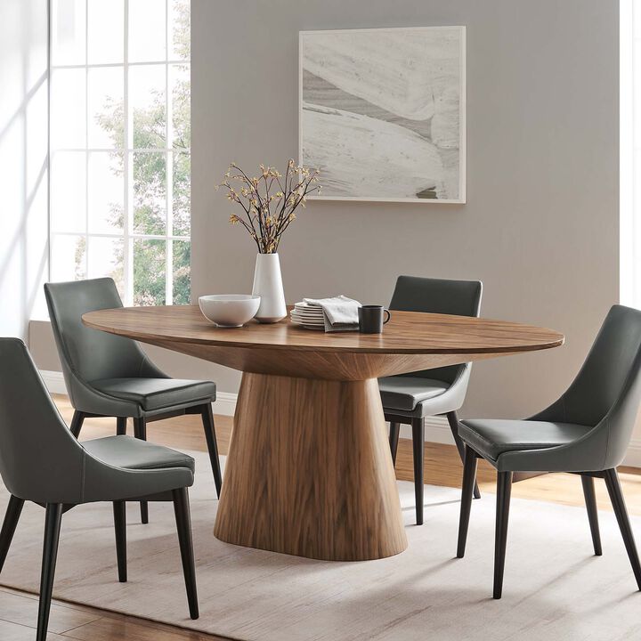 Modway - Provision 75" Oval Dining Table Walnut