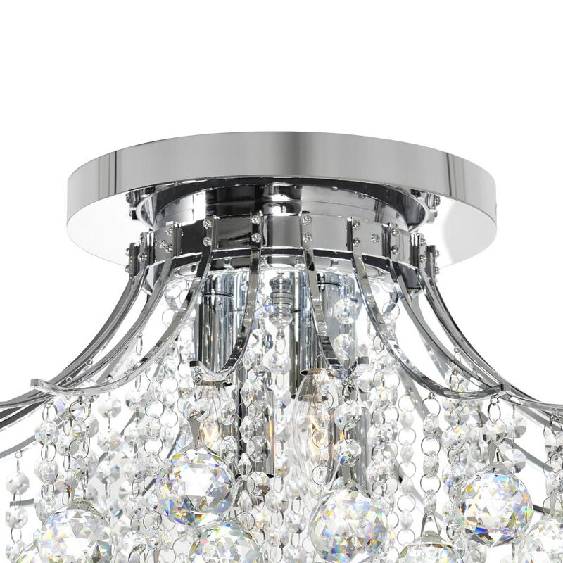 Princess 6 Light Flush Mount With Chrome Finish