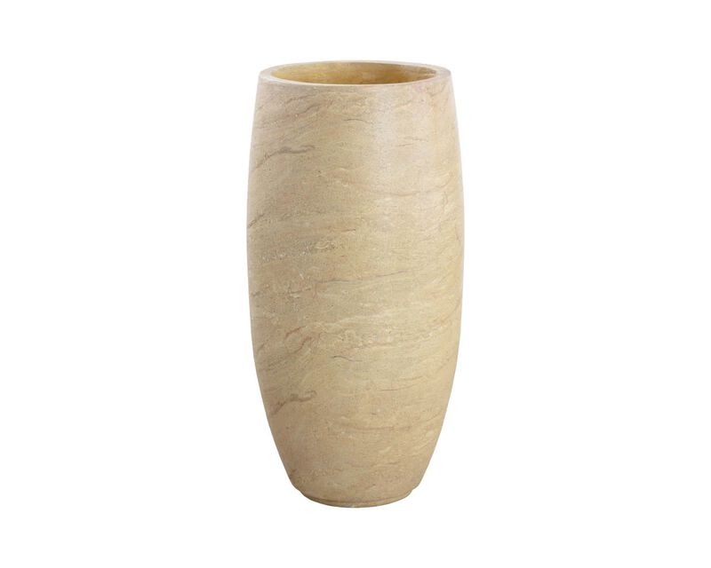 Aster Tall Travertine Look Planter image number 0