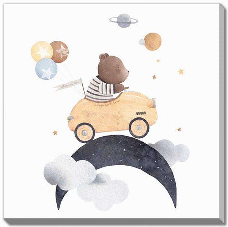 Teddy Bear Rides To The Moon