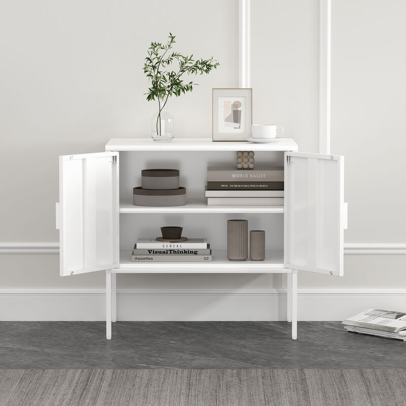 Ava White Accent Cabinet