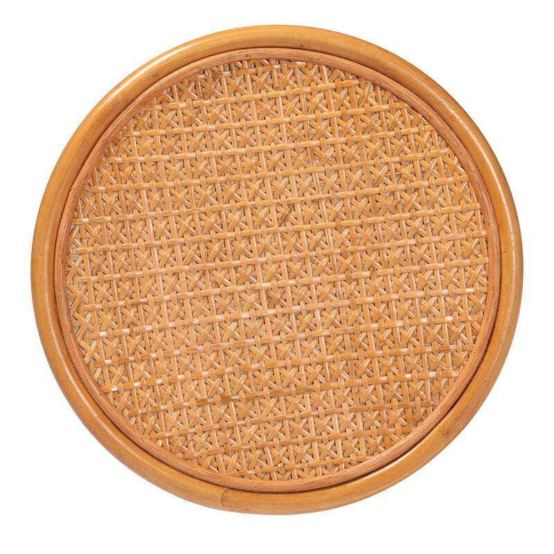 bali & pari Eldon Bohemian Honey Rattan End Table
