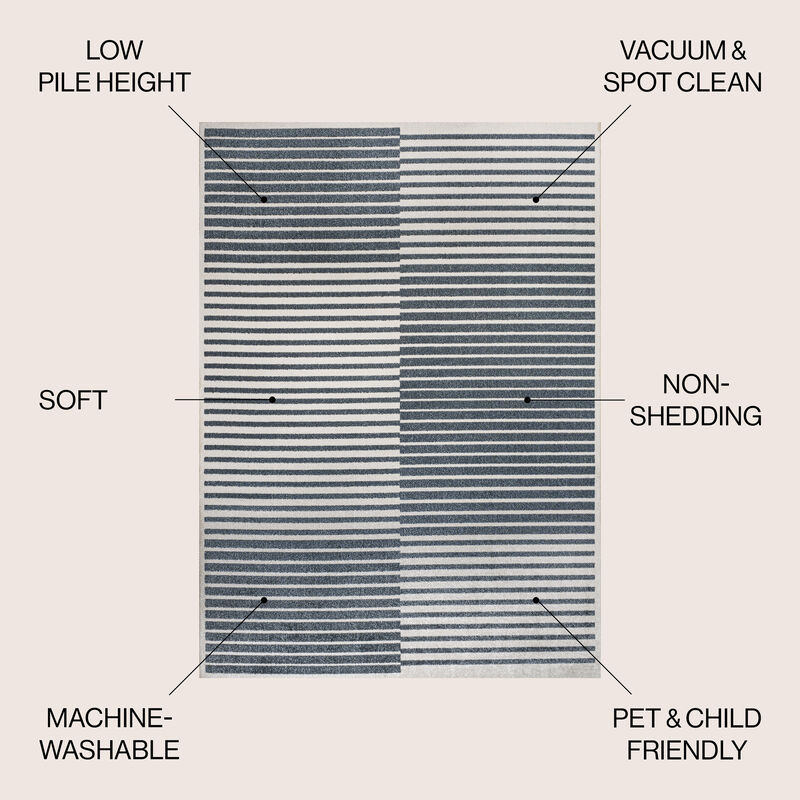 Shaii Global Medallion Low-Pile Machine-Washable Area Rug