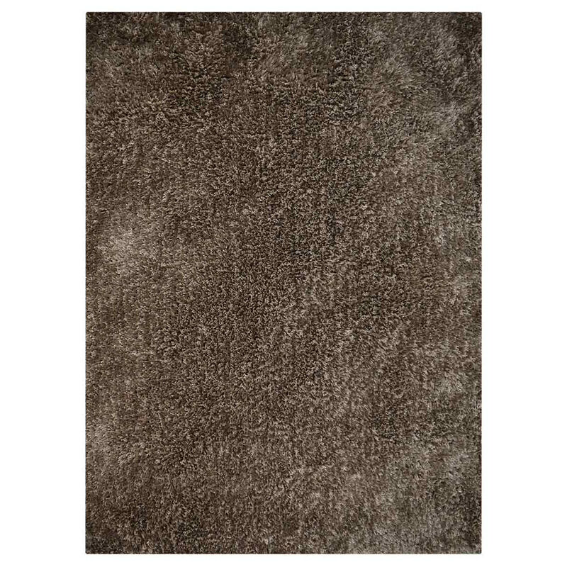 RUGSOTIC CARPETS HAND TUFTED SHAG POLYESTER ECO-FRIENDLY AREA RUGS - 3'11''x5'7'', Rectangle, Light Brown Beige, Solid Plain Design, High Pile Thick Handmade Anti Skid Rugs for Living Room K00111