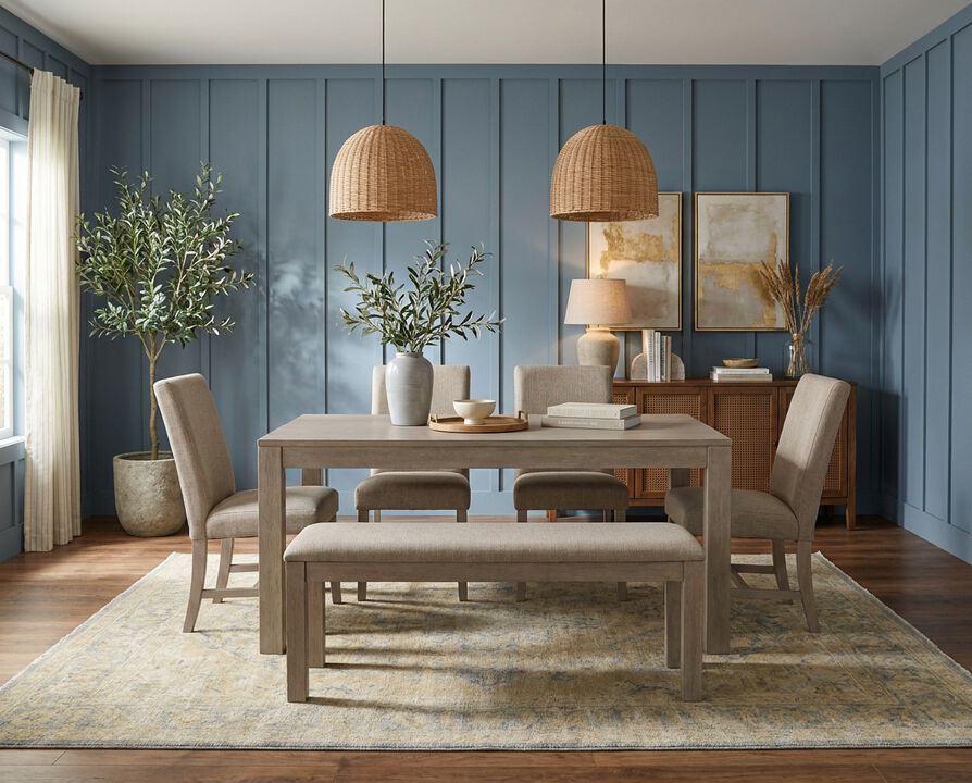 Eleanore White 6 Piece Dining Set