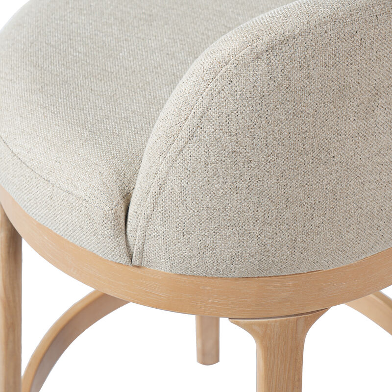 Christopher Knight Home Cecile Modern Rubberwood Upholstered Bar Stools (Set of 4) image number 9