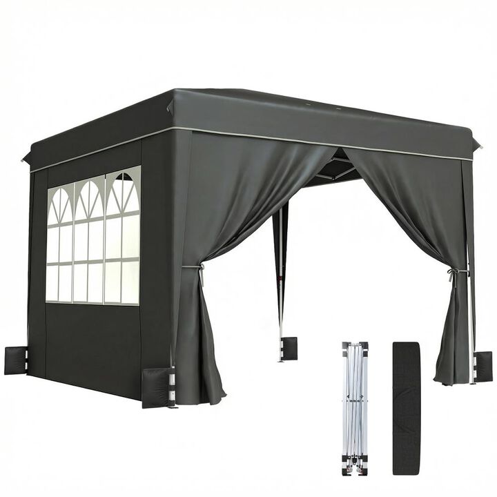 Hivvago 10x10 Pop Up Canopy Tent with Sidewalls
