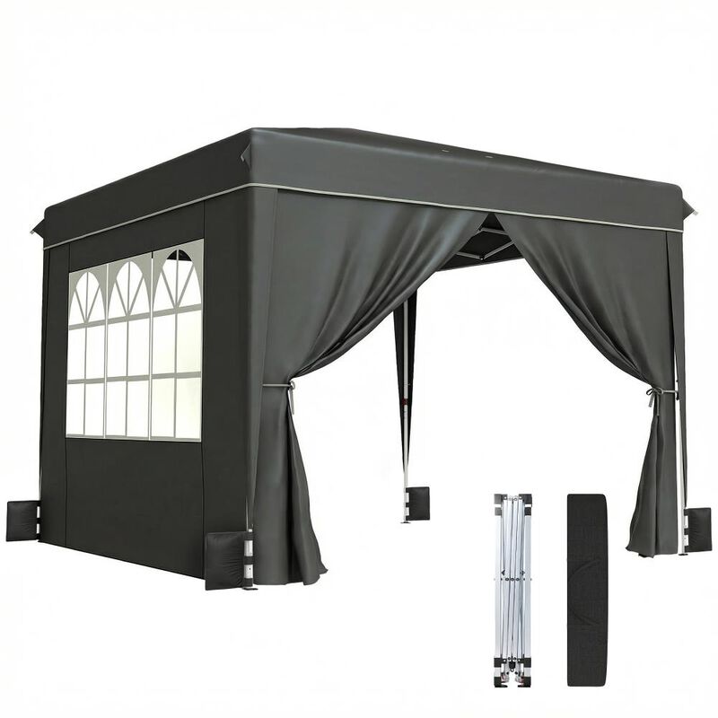 Hivvago 10x10 Pop Up Canopy Tent with Sidewalls image number 0