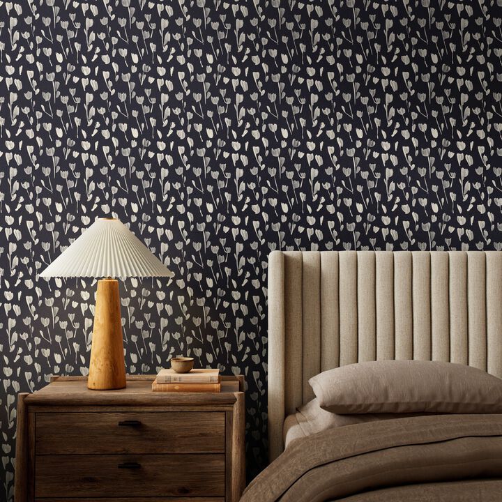 Wild Flowers I Wallpaper by Roseanne Kenny - Wild Flowers I Black II